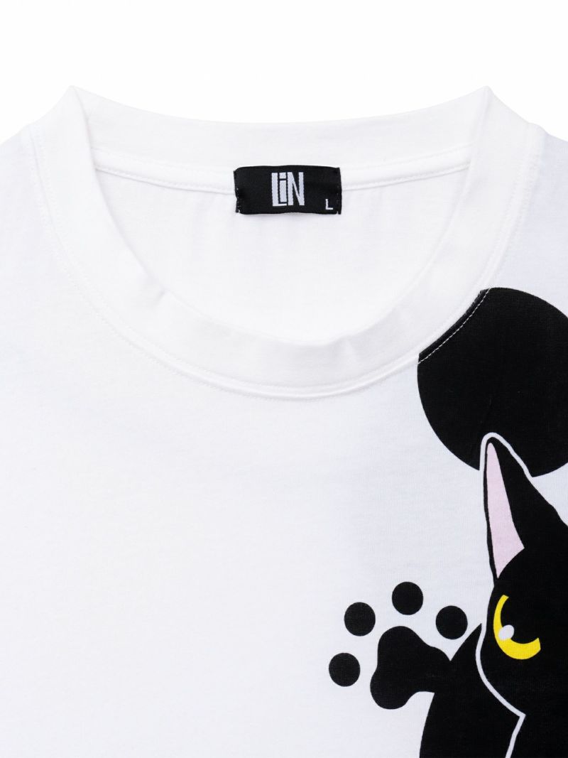 【LiN】“水玉模様からこんにちは”プリントロンT