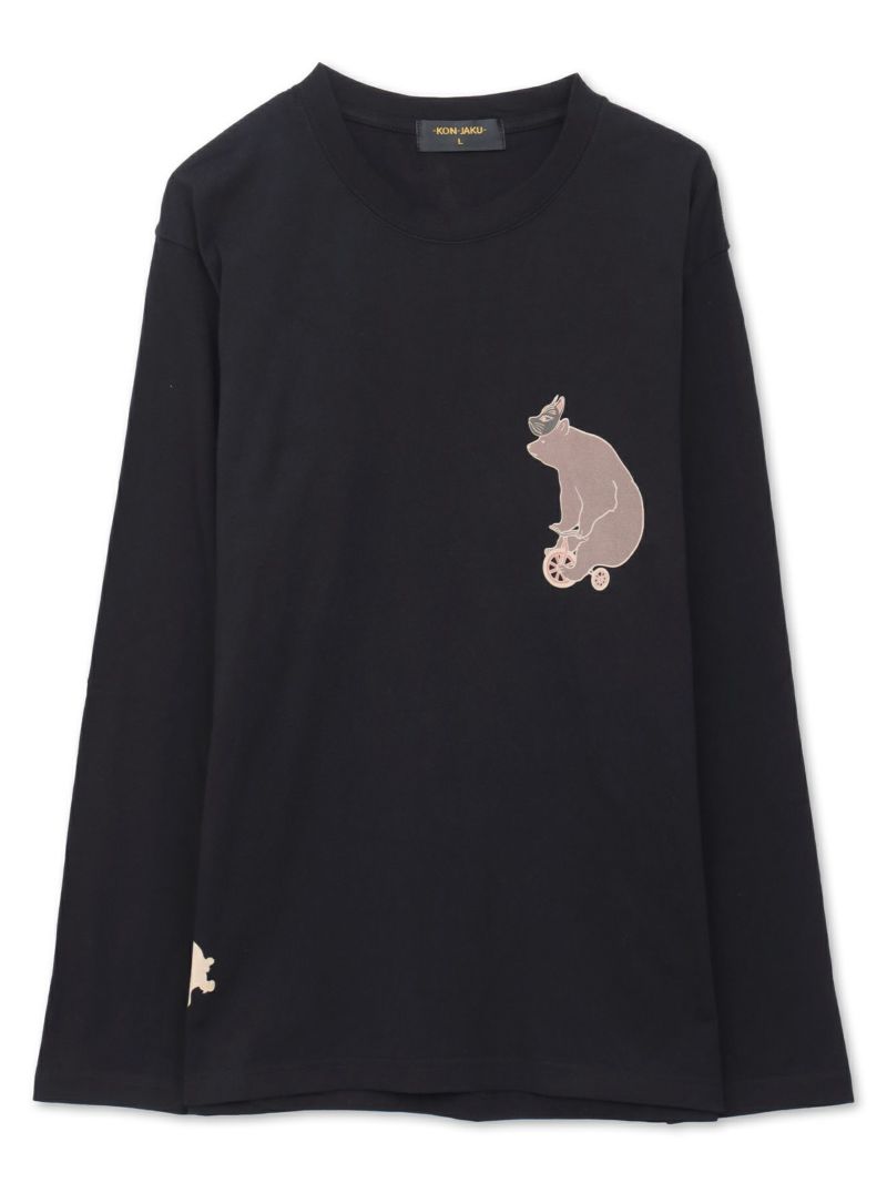 【今昔 -KON-JAKU-】“桜舞うサーカス”刺繍入りロンT