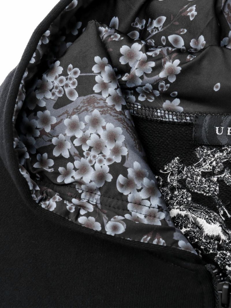 絡繰魂・漆】“漆桜”総刺繍ZIPパーカー