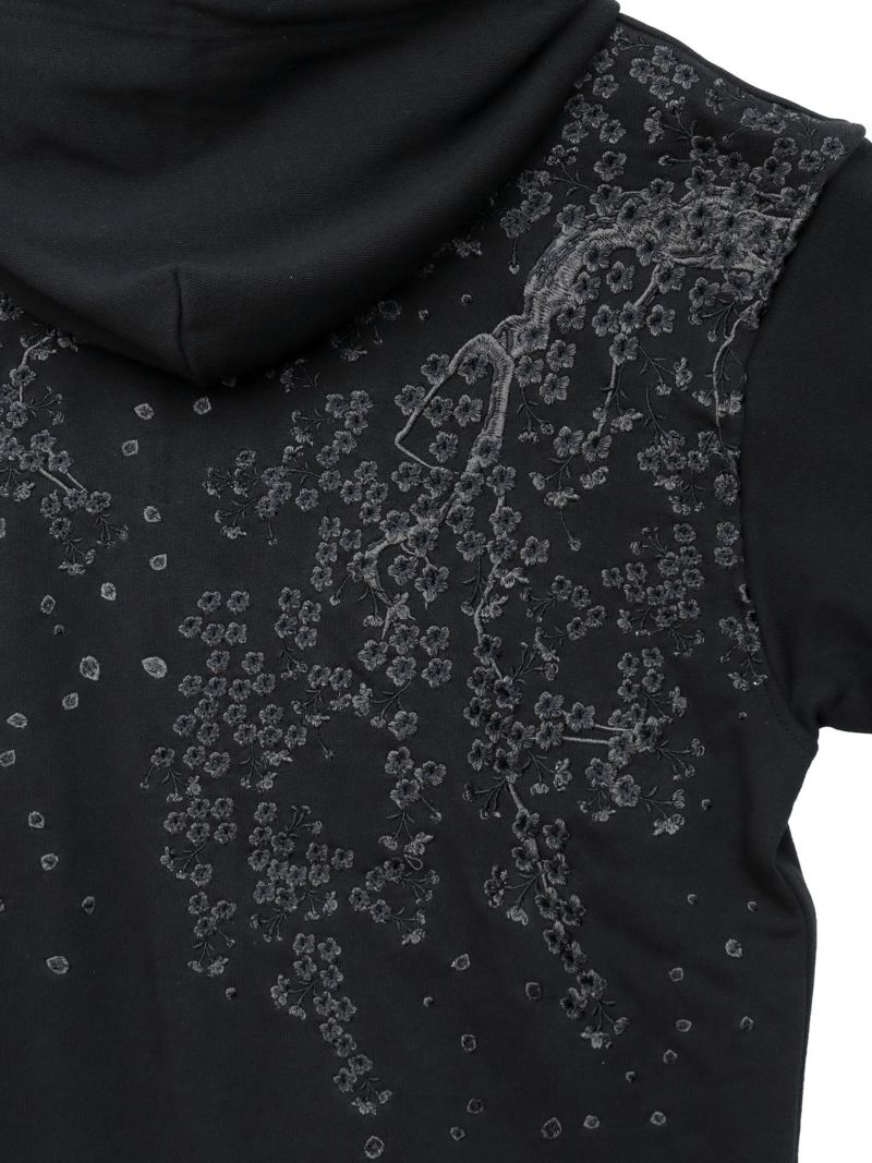 絡繰魂・漆】“漆桜”総刺繍ZIPパーカー