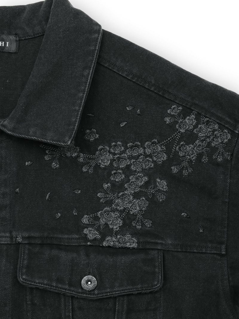 【絡繰魂・漆】“闇と狼”総刺繍デニムシャツ