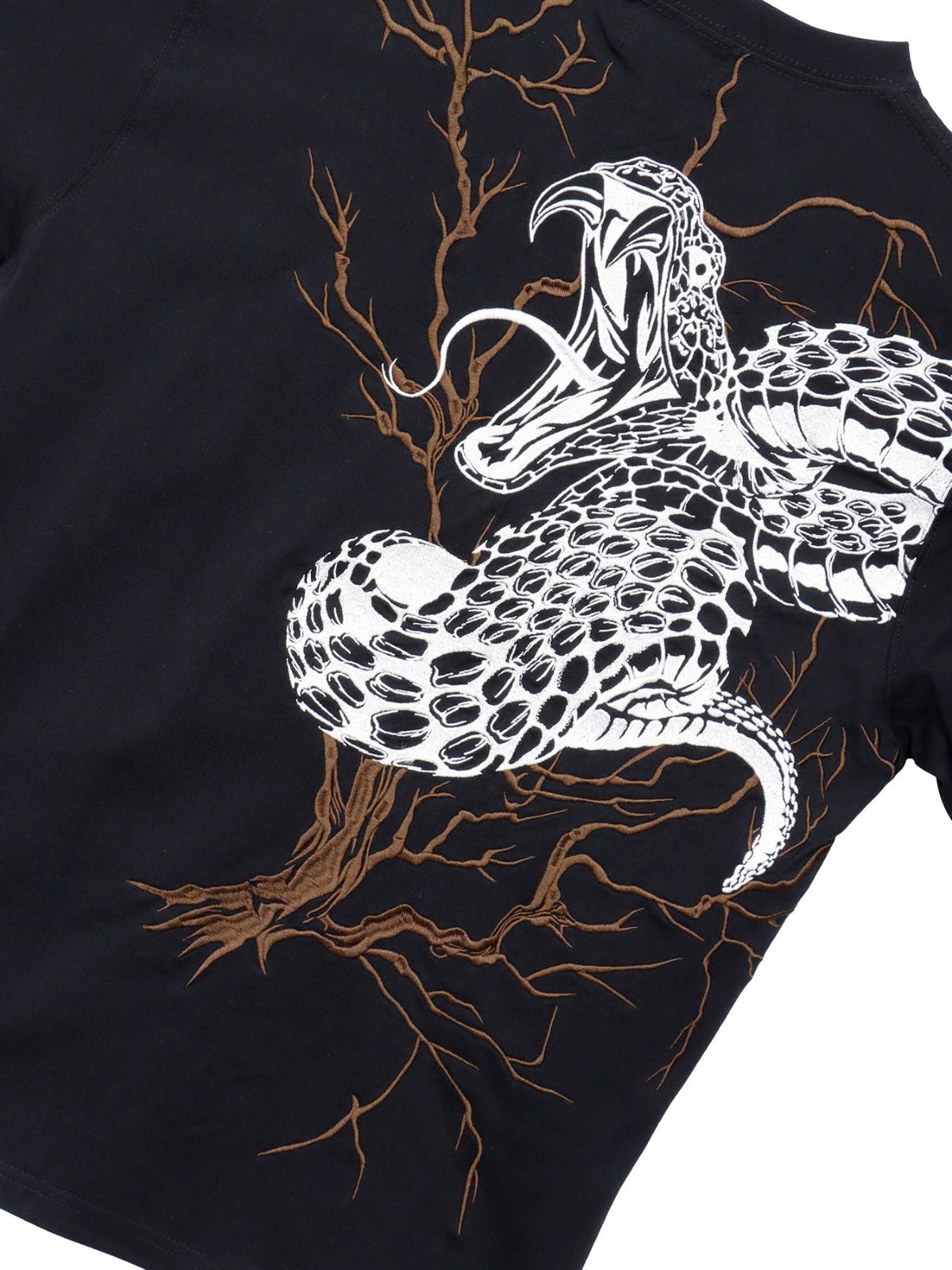  【絡繰魂】“大蛇”総刺繍ロンT