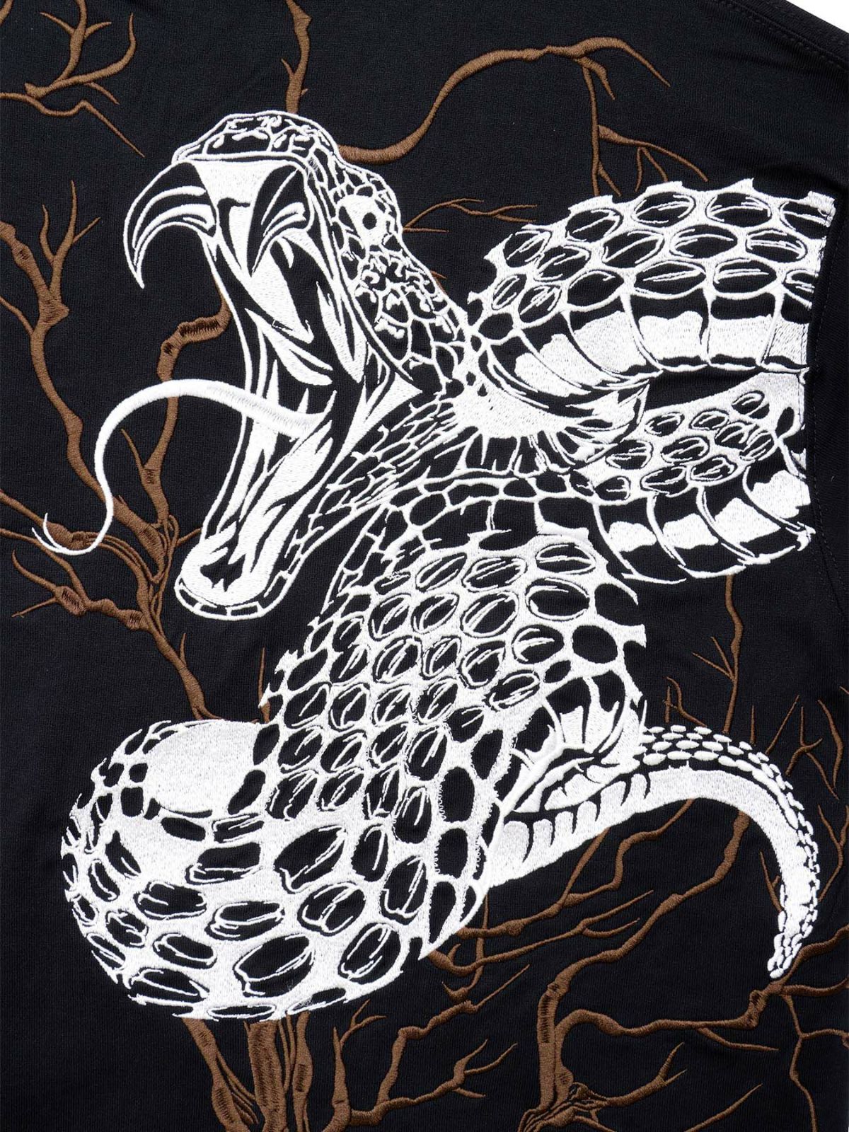  【絡繰魂】“大蛇”総刺繍ロンT