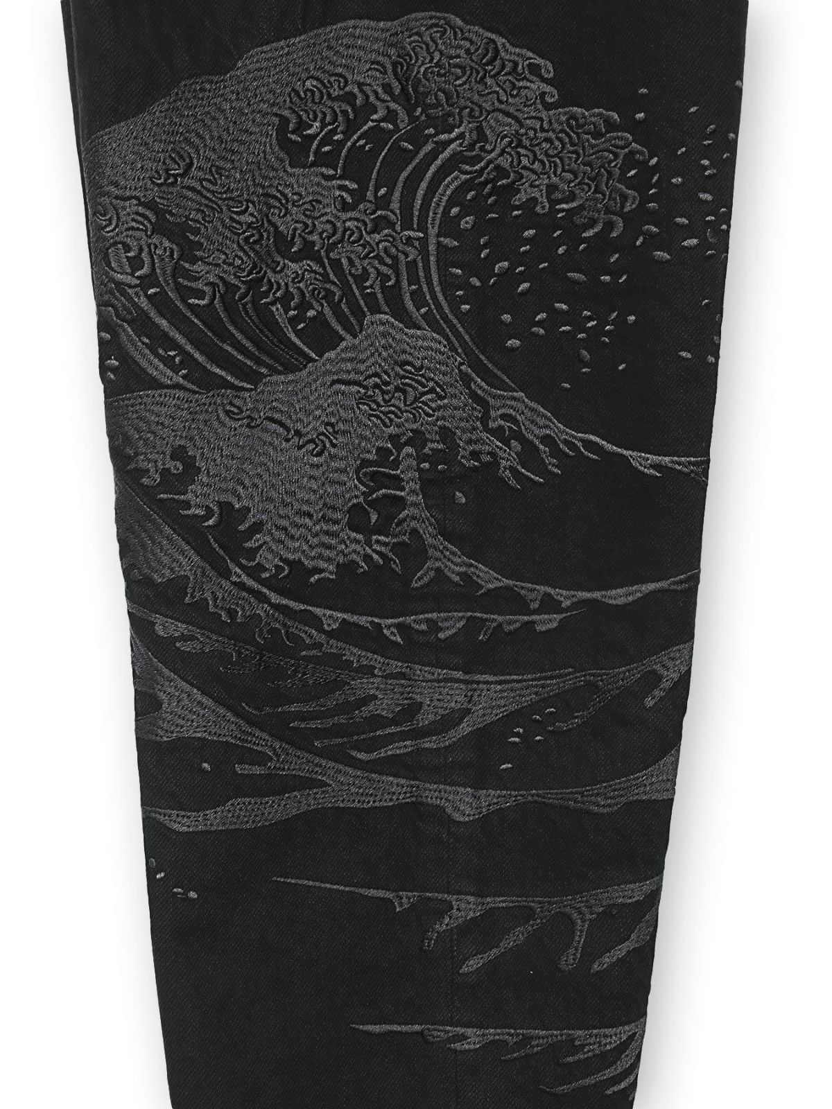 【絡繰魂・漆】“漆桜”総刺繍デニムパンツ