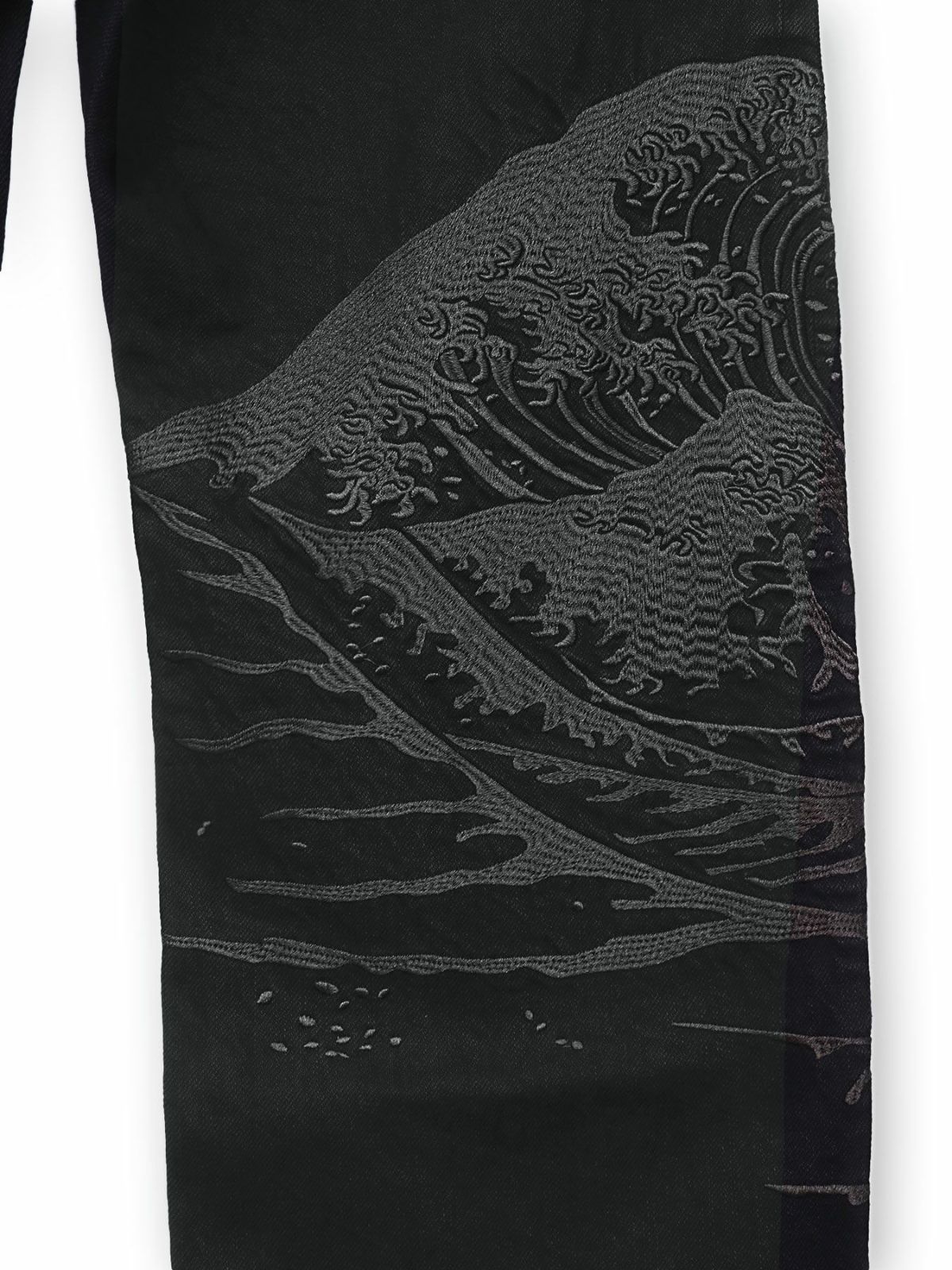 【絡繰魂・漆】“漆桜”総刺繍デニムパンツ