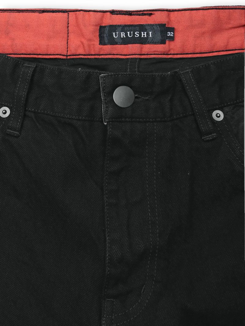 【絡繰魂・漆】“漆桜”総刺繍デニムパンツ