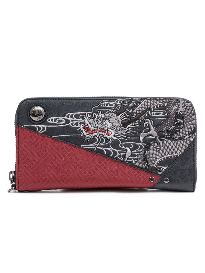 【雅結】“龍神”刺繍入りチェーンウォレット