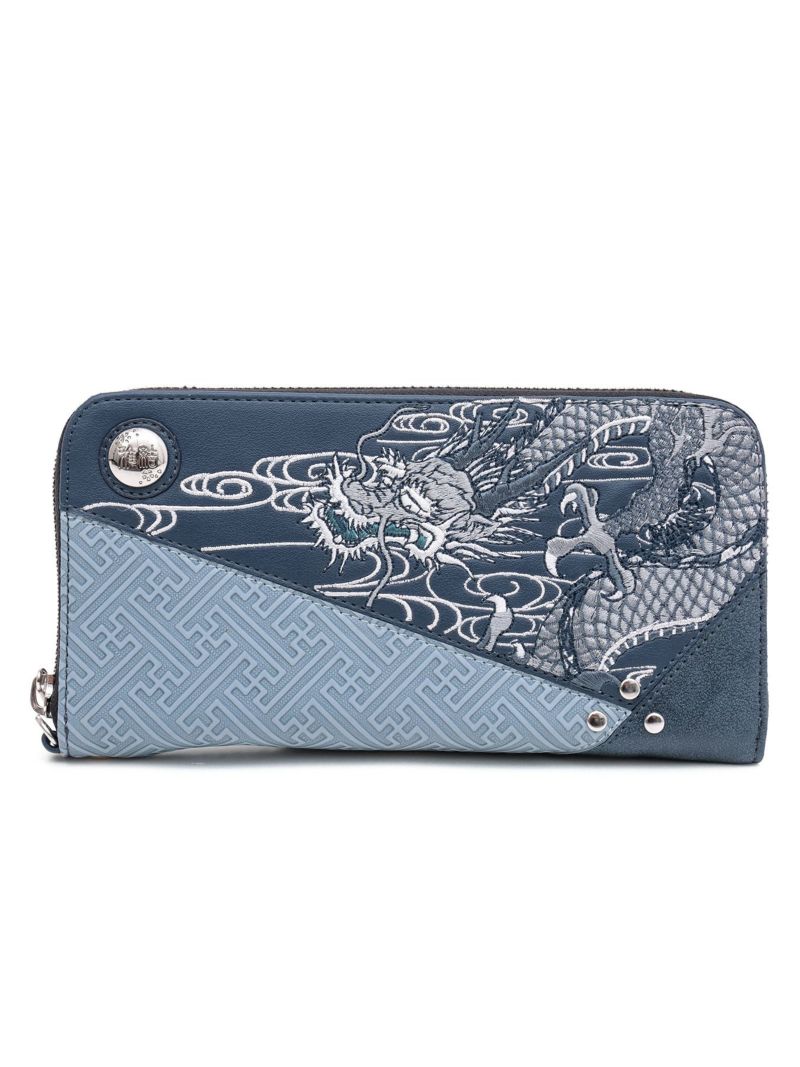 【雅結】“龍神”刺繍入りチェーンウォレット