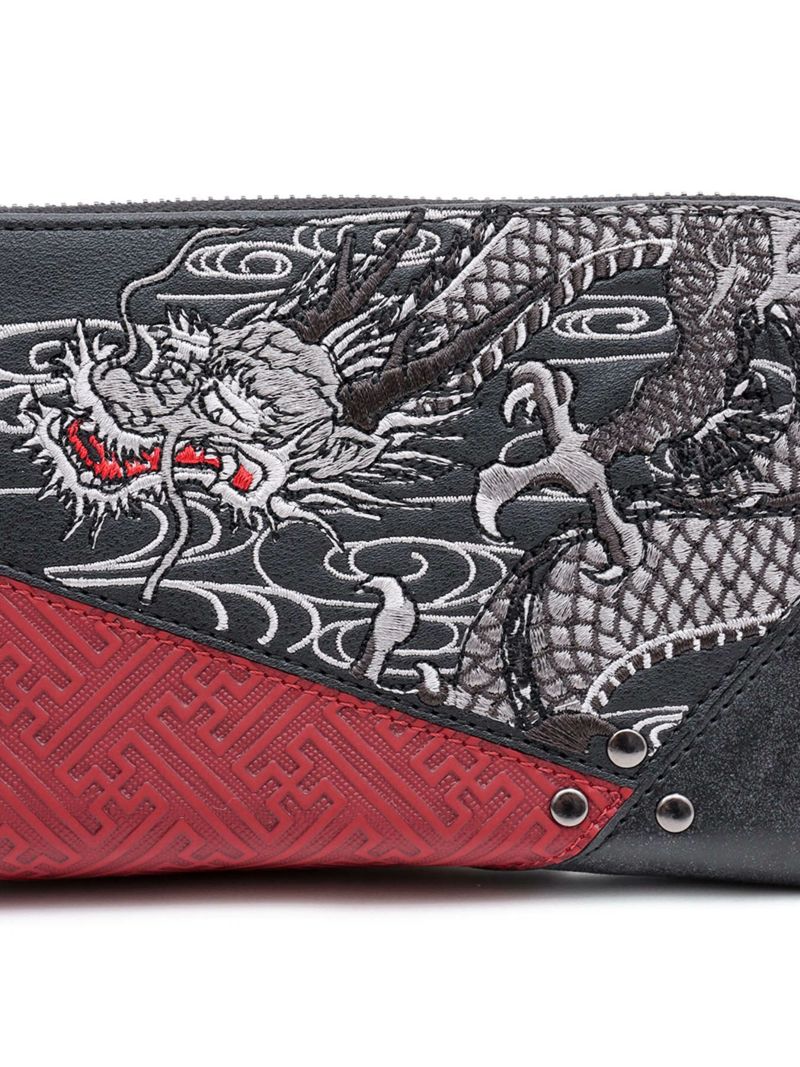 【雅結】“龍神”刺繍入りチェーンウォレット