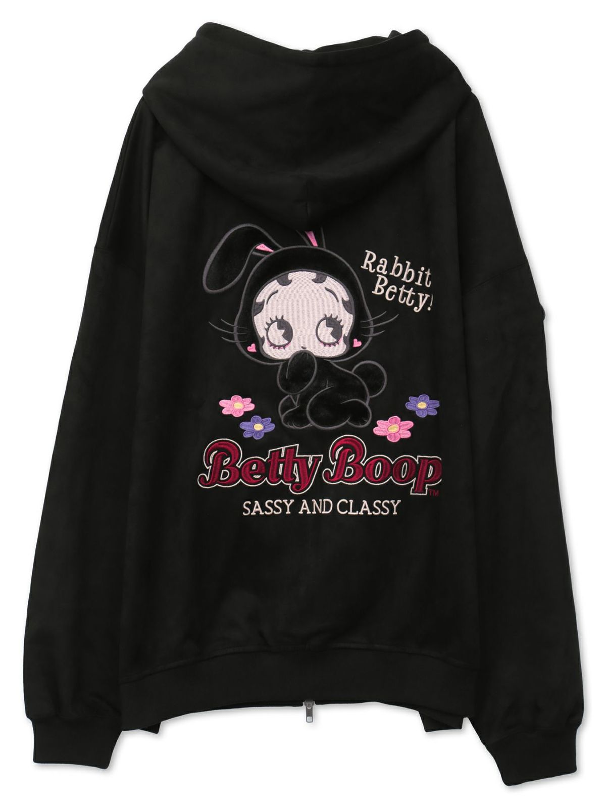 【BETTY BOOP】“RABBIT BETTY”刺繍入りZIPパーカー