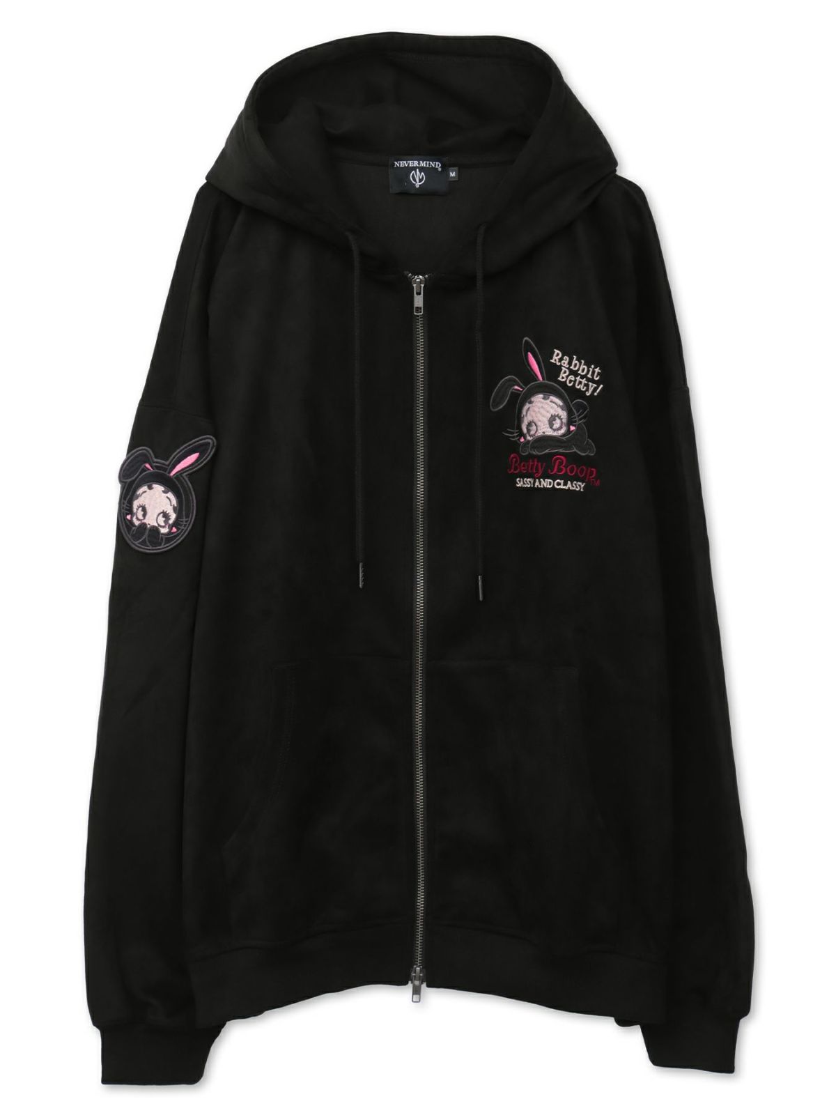 【BETTY BOOP】“RABBIT BETTY”刺繍入りZIPパーカー