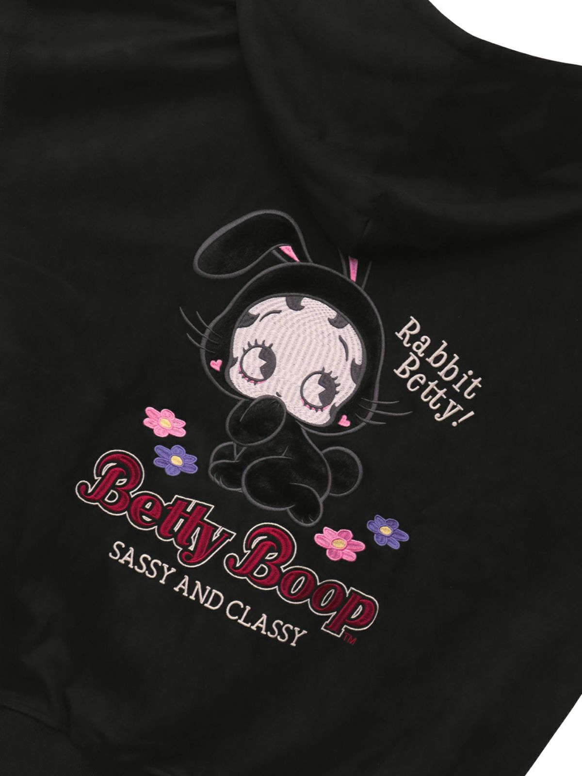 【BETTY BOOP】“RABBIT BETTY”刺繍入りZIPパーカー