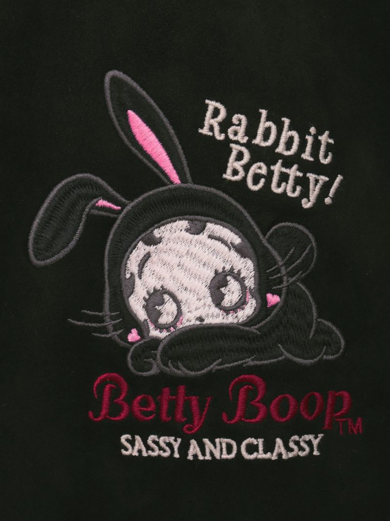 【BETTY BOOP】“RABBIT BETTY”刺繍入りZIPパーカー