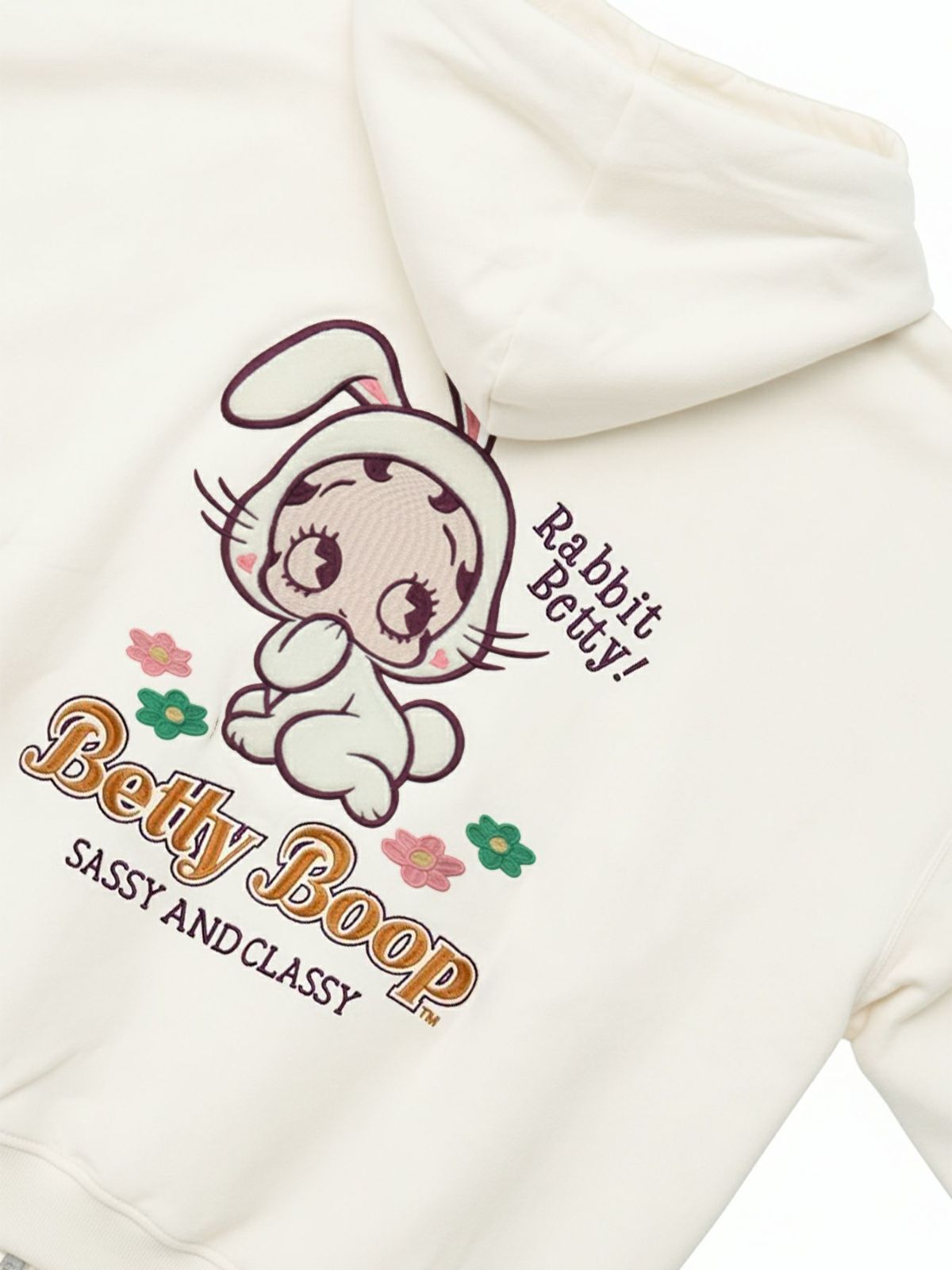 【BETTY BOOP】“RABBIT BETTY”刺繍入りZIPパーカー