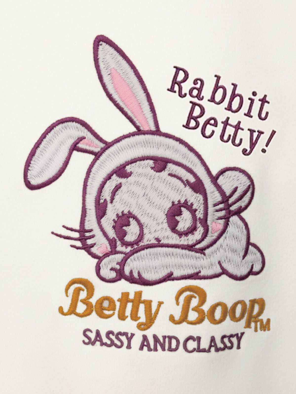 【BETTY BOOP】“RABBIT BETTY”刺繍入りZIPパーカー