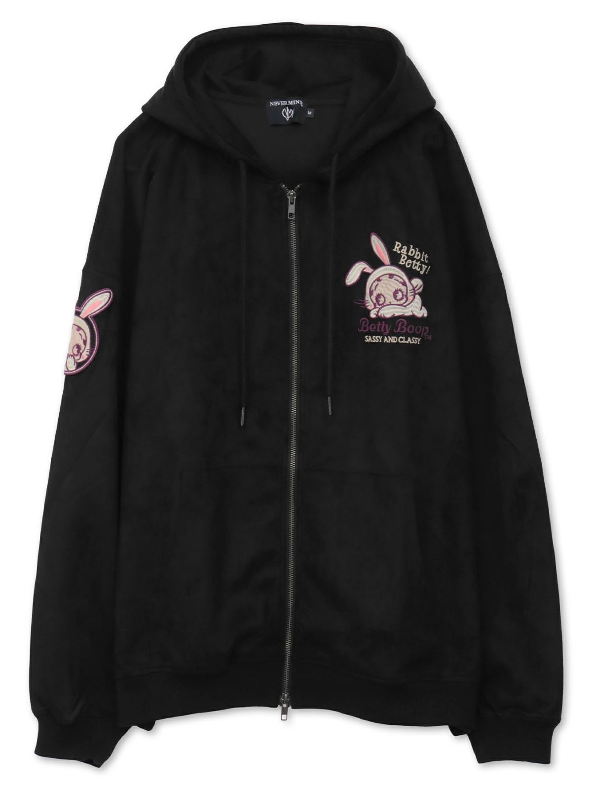 【BETTY BOOP】“RABBIT BETTY”刺繍入りZIPパーカー