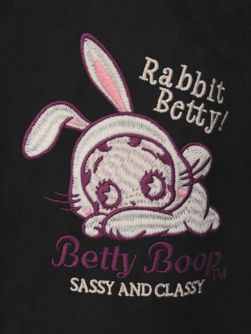 【BETTY BOOP】“RABBIT BETTY”刺繍入りZIPパーカー