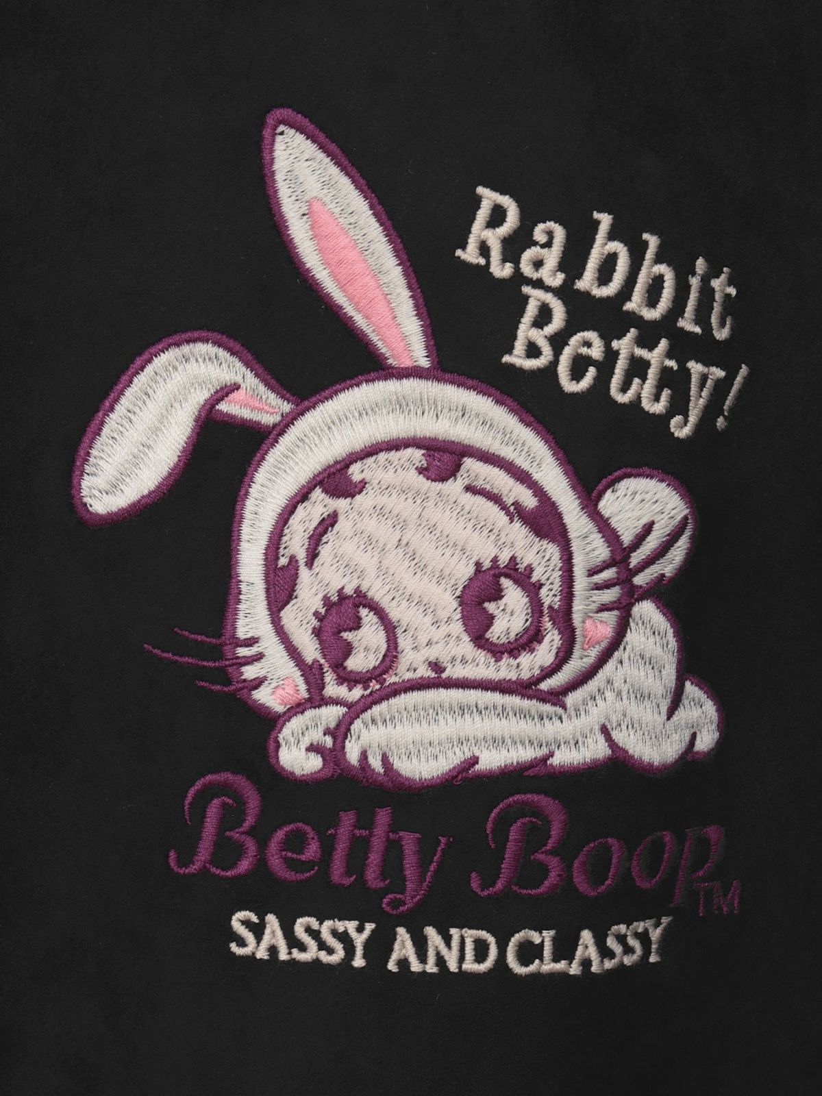 【BETTY BOOP】“RABBIT BETTY”刺繍入りZIPパーカー