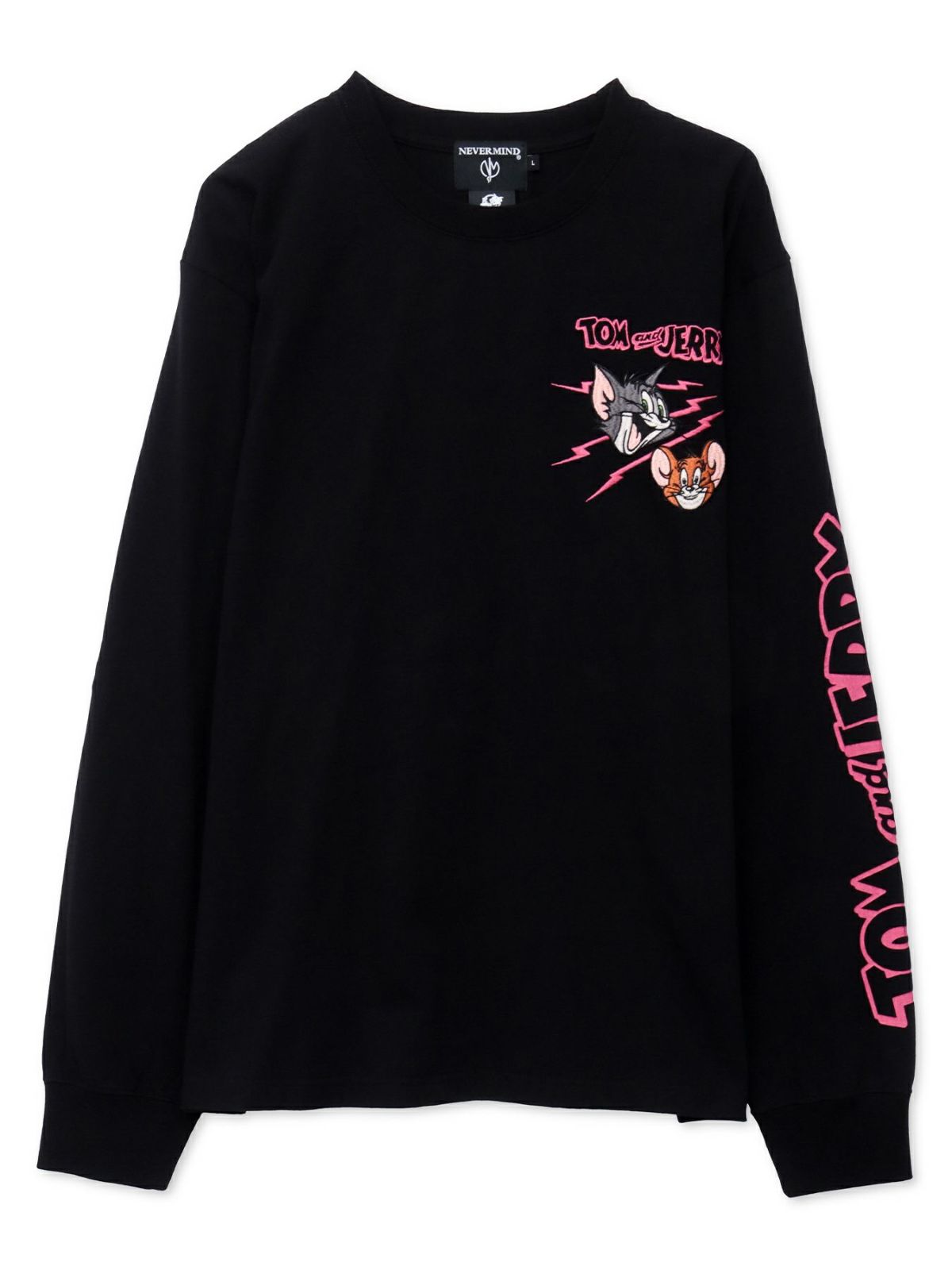 【NEVERMIND×TOM and JERRY】“バイカーズトム＆ジェリー”刺繍入りロンT〔別注〕