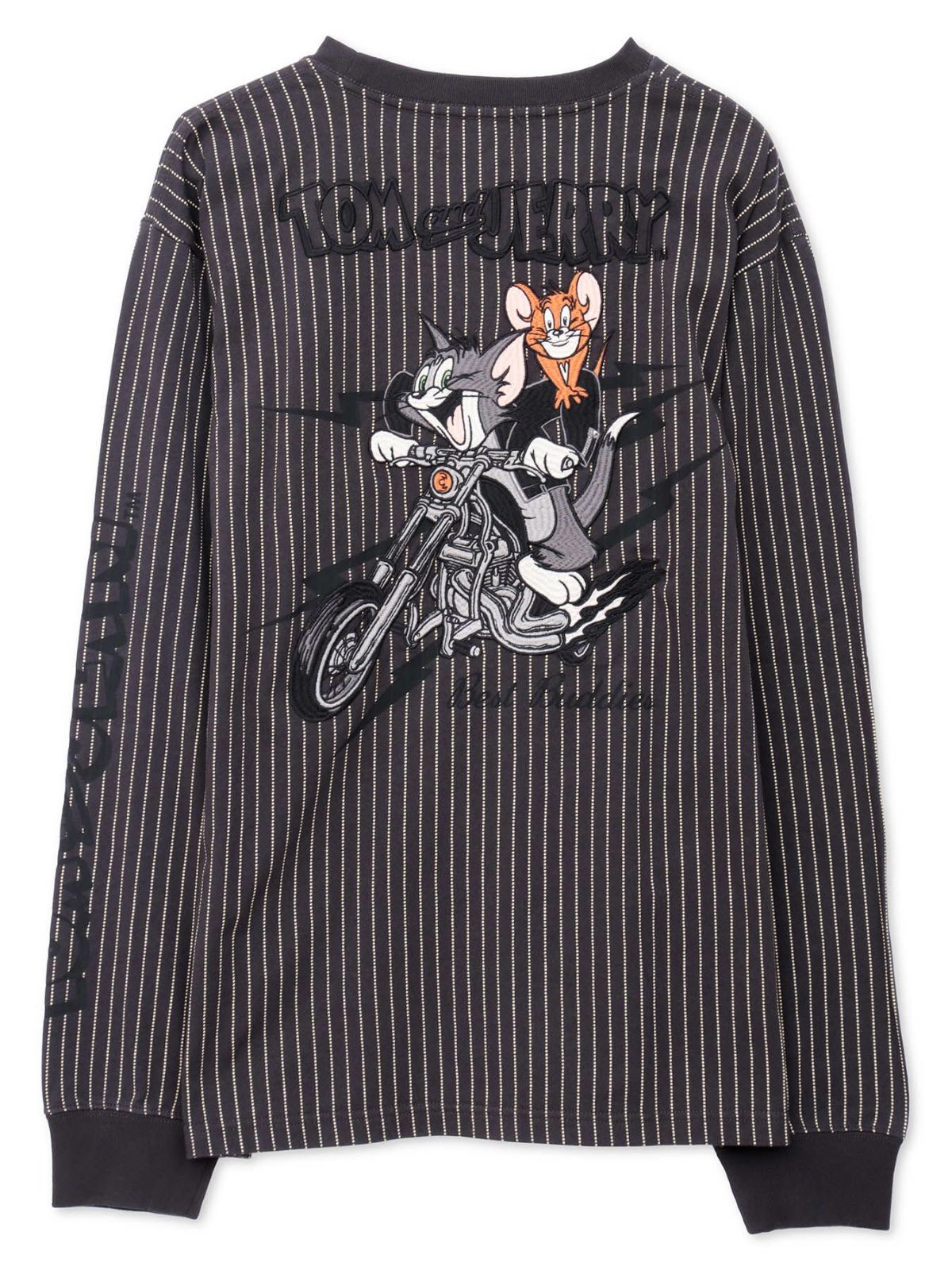 【NEVERMIND×TOM and JERRY】“バイカーズトム＆ジェリー”刺繍入りロンT〔別注〕