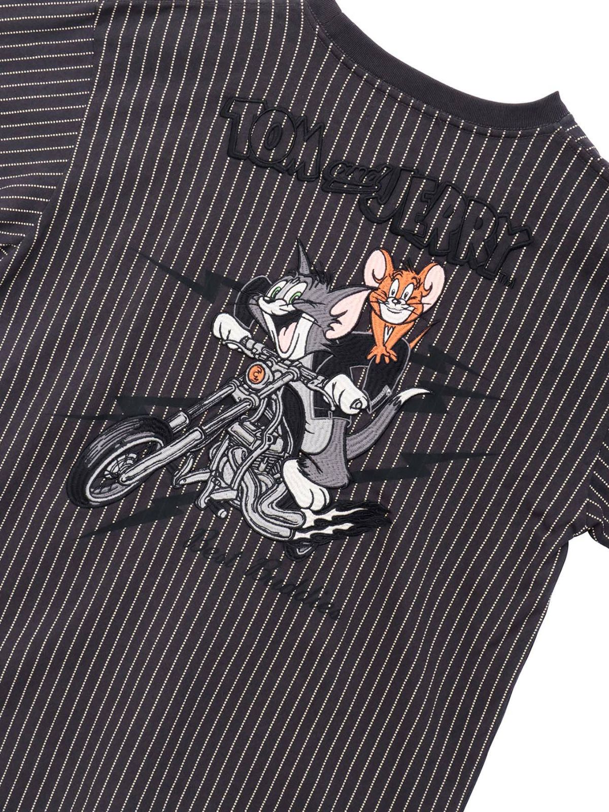【NEVERMIND×TOM and JERRY】“バイカーズトム＆ジェリー”刺繍入りロンT〔別注〕