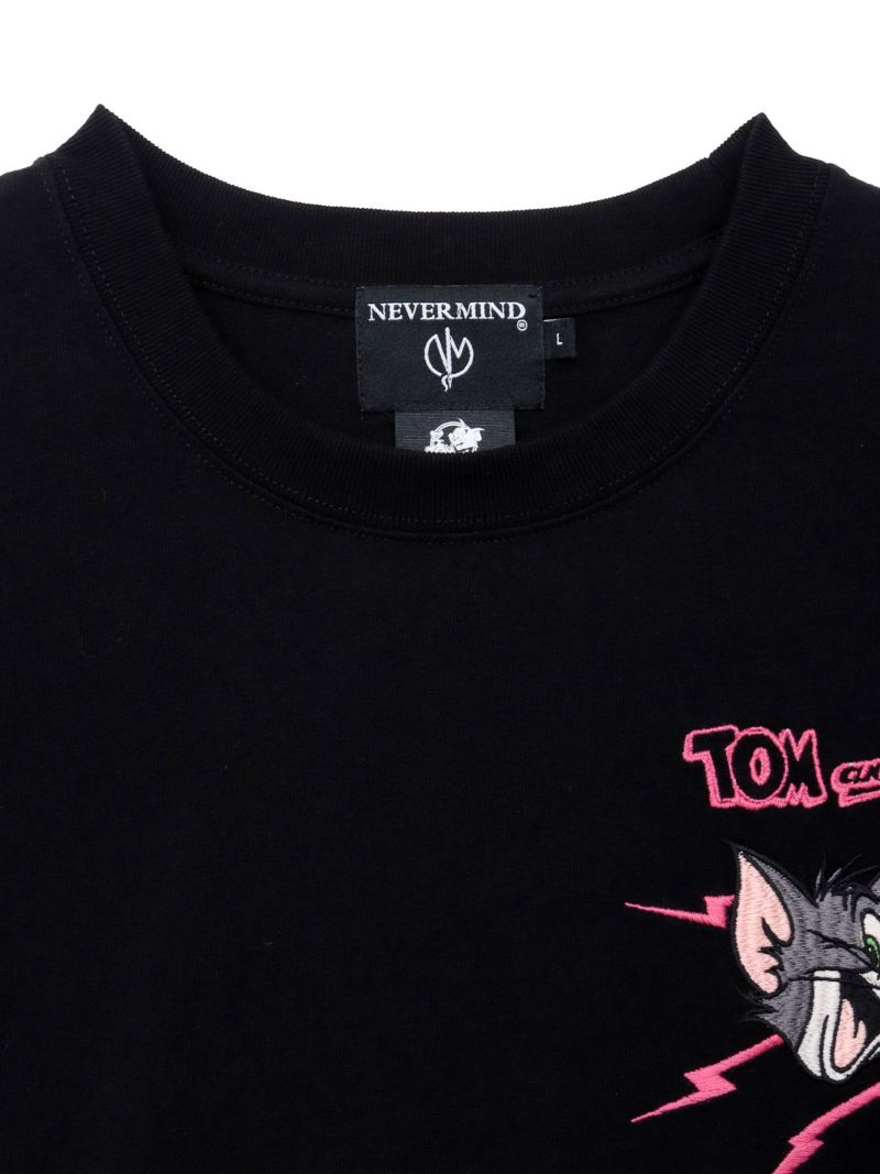 【NEVERMIND×TOM and JERRY】“バイカーズトム＆ジェリー”刺繍入りロンT〔別注〕