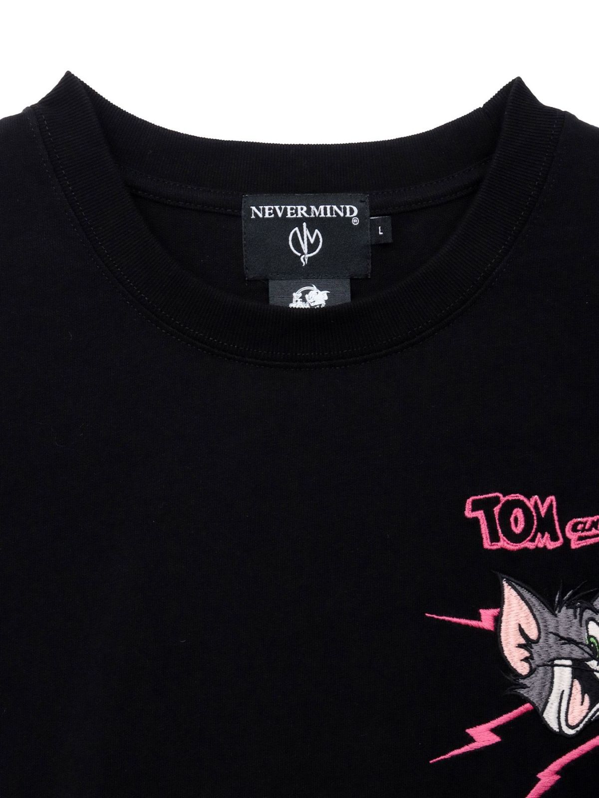 【NEVERMIND×TOM and JERRY】“バイカーズトム＆ジェリー”刺繍入りロンT〔別注〕