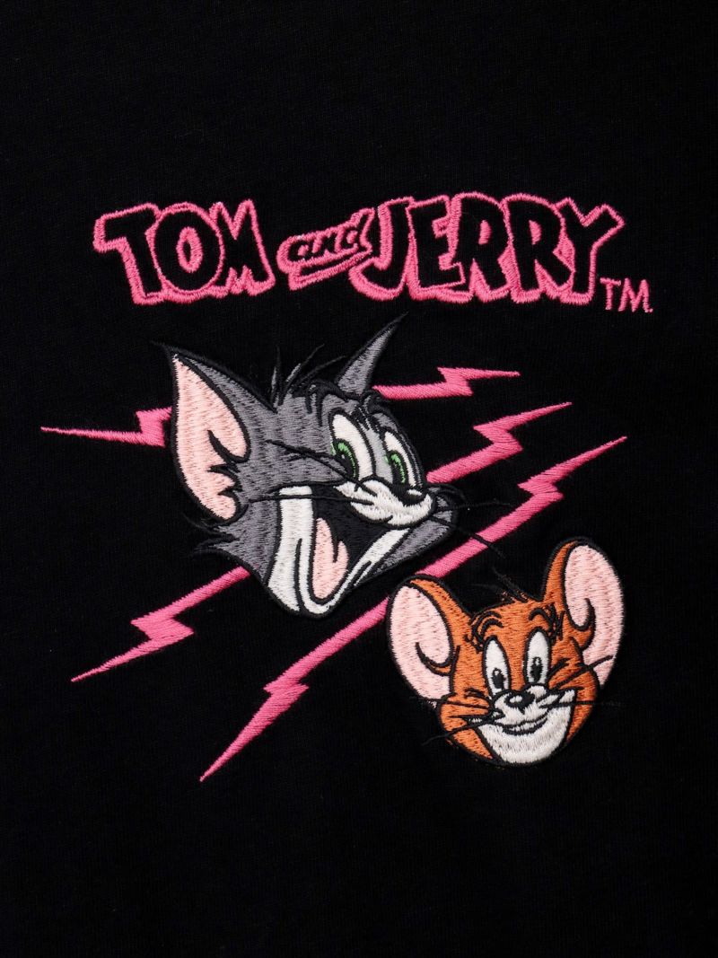 【NEVERMIND×TOM and JERRY】“バイカーズトム＆ジェリー”刺繍入りロンT〔別注〕