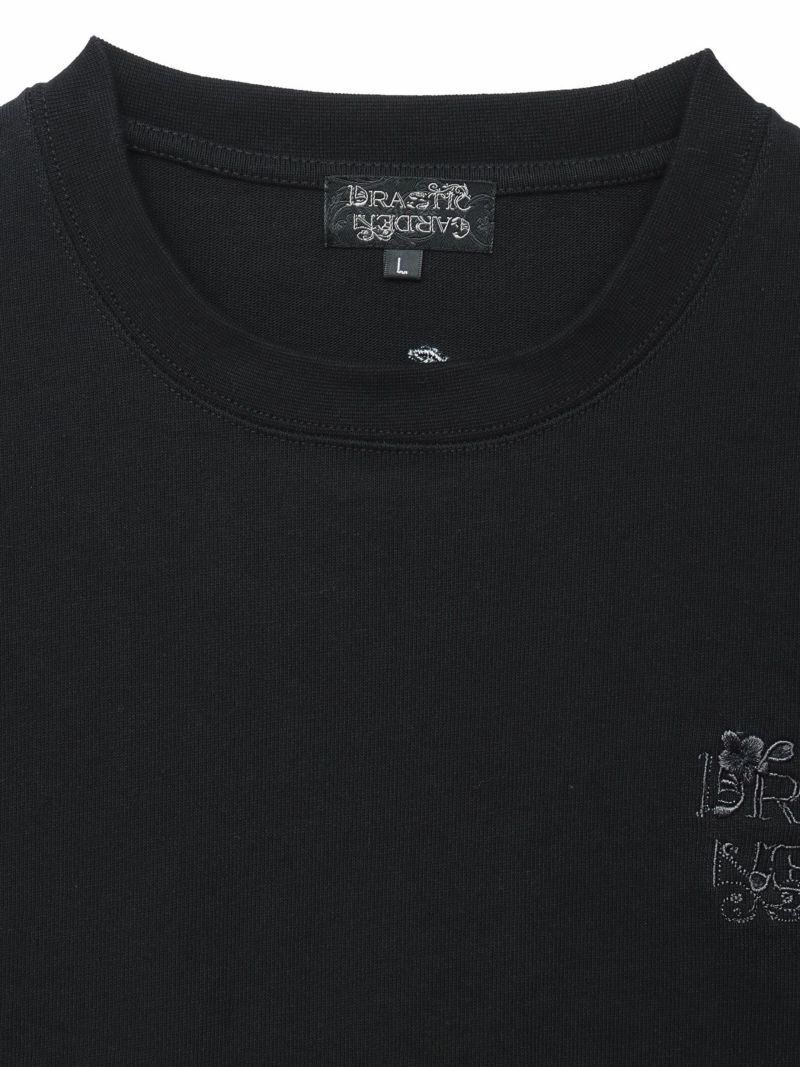 【DRASTIC GARDEN】“漆黒の華々”総刺繍BGIシルエットロンT