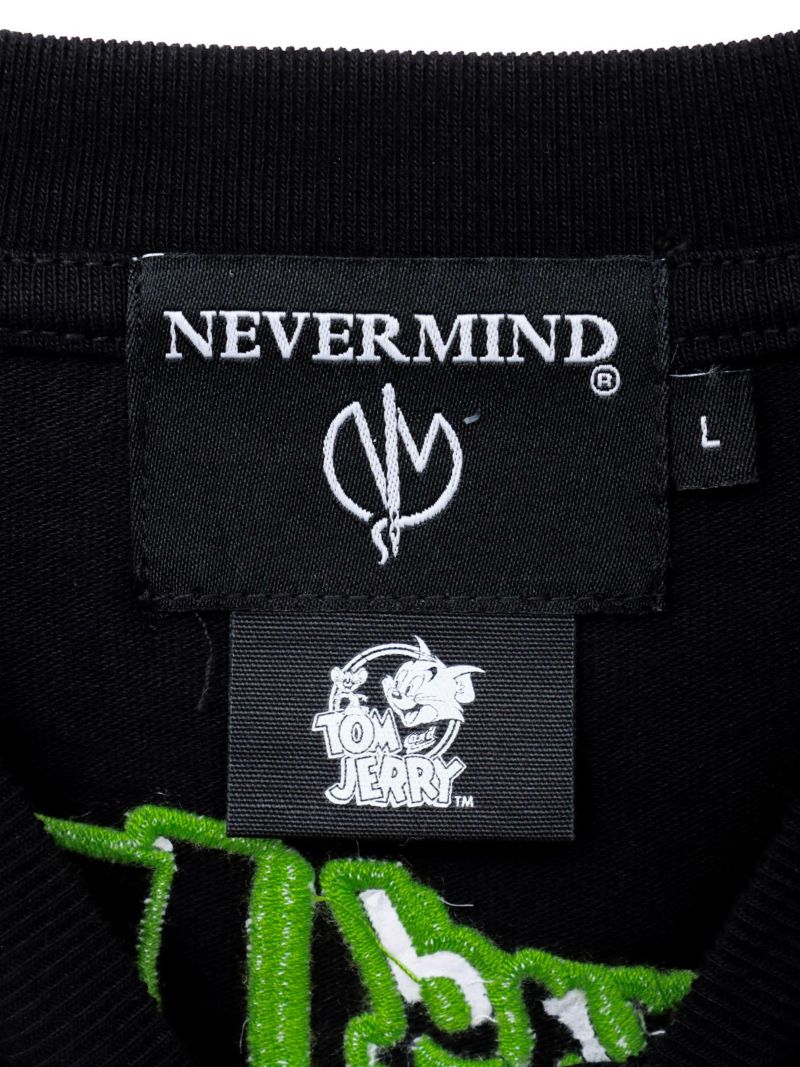 【NEVERMIND×TOM and JERRY】“バイカーズトム＆ジェリー”刺繍入りロンT〔別注：web限定カラー〕