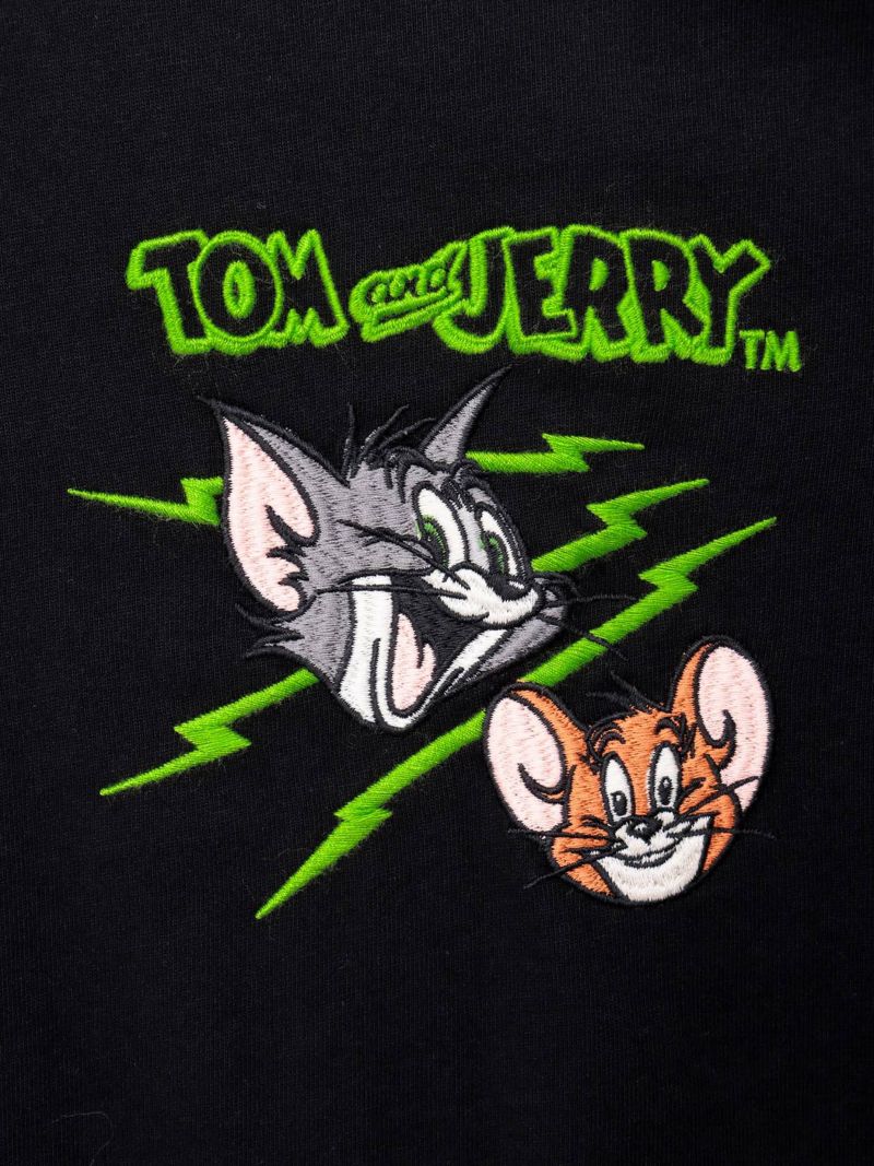 【NEVERMIND×TOM and JERRY】“バイカーズトム＆ジェリー”刺繍入りロンT〔別注：web限定カラー〕