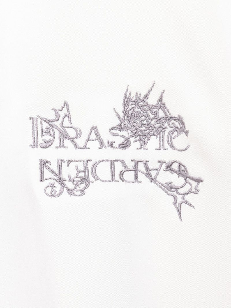 【DRASTIC GARDEN】“稲妻ノ薔薇”刺繍入りタイ付きシャツ