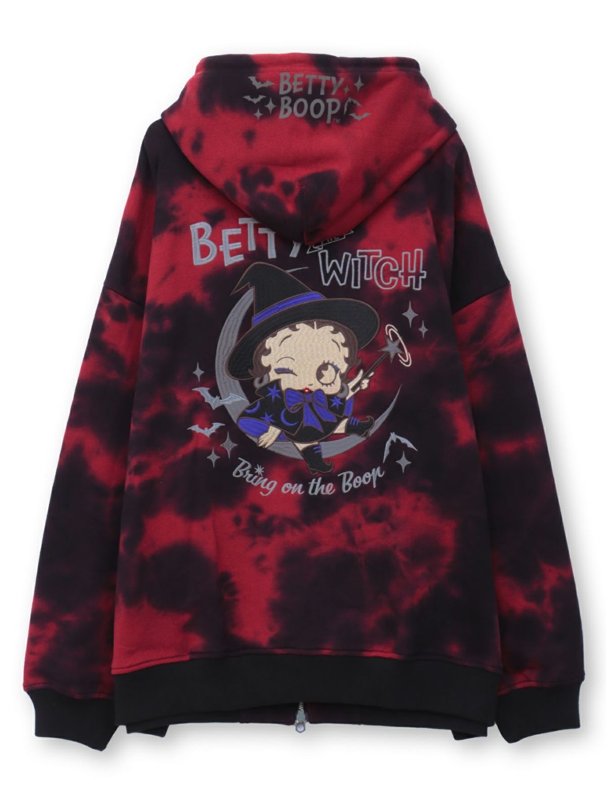 【BETTY BOOP】“BETTY THE WITCH”刺繍入りZIPパーカー〔別注〕