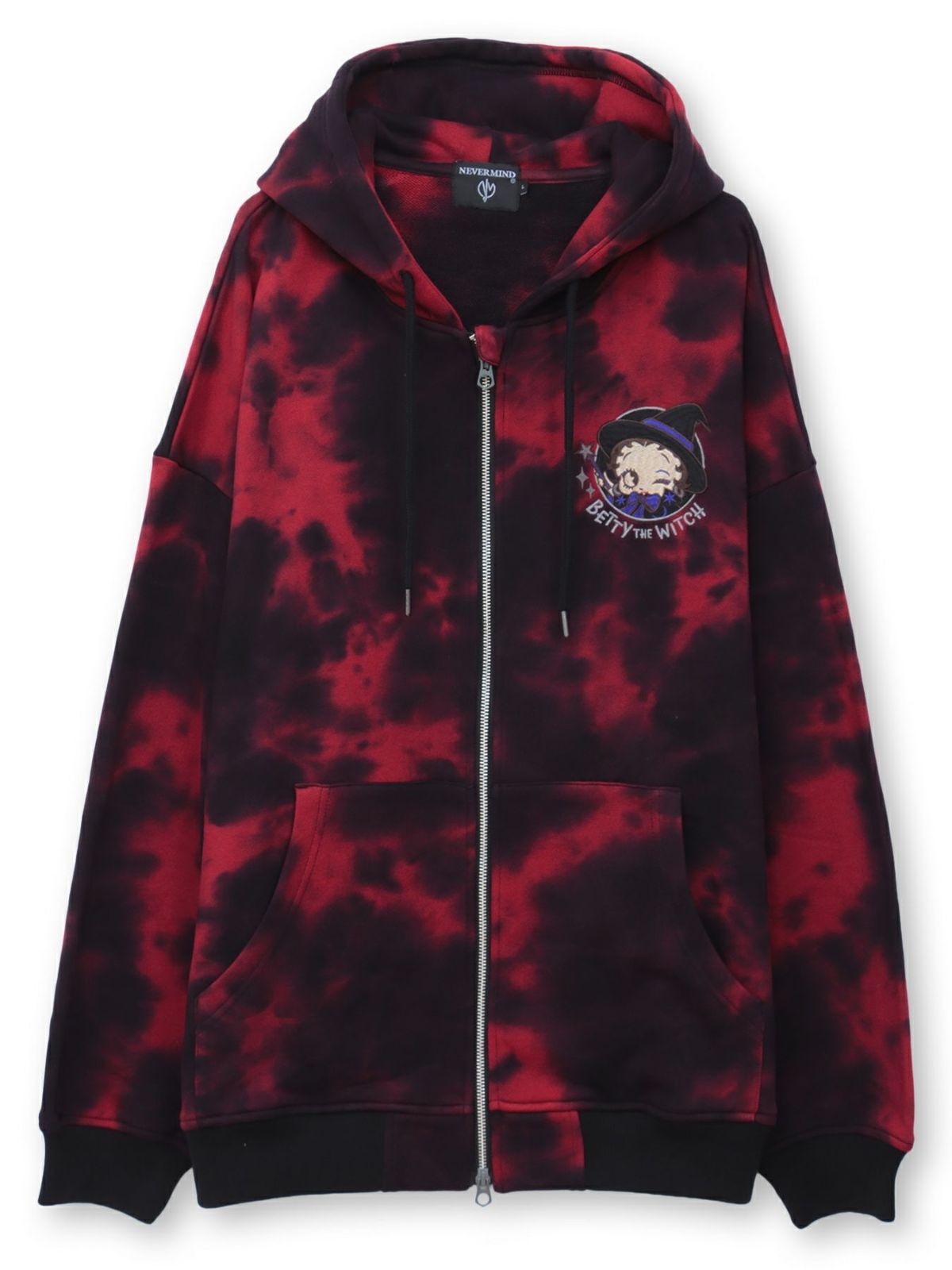 【BETTY BOOP】“BETTY THE WITCH”刺繍入りZIPパーカー〔別注〕