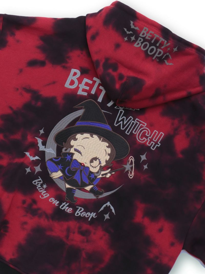 【BETTY BOOP】“BETTY THE WITCH”刺繍入りZIPパーカー〔別注〕