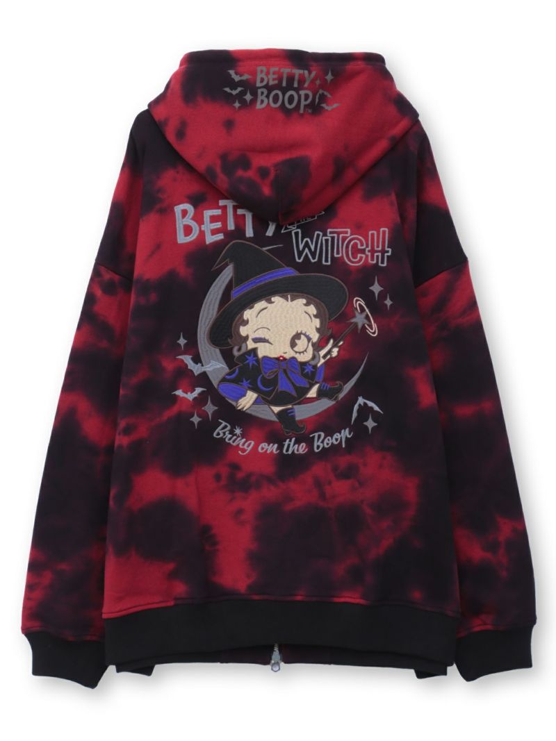 【BETTY BOOP】“BETTY THE WITCH”刺繍入りZIPパーカー〔別注〕
