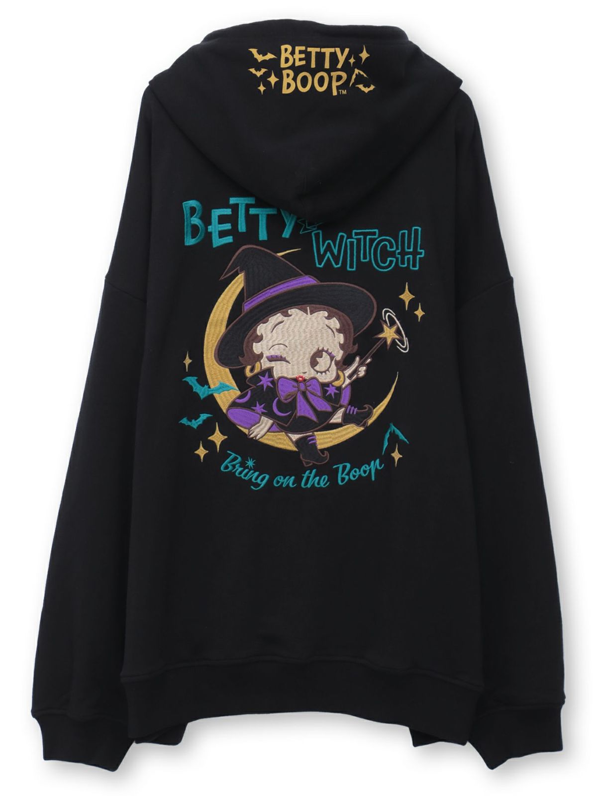 【BETTY BOOP】“BETTY THE WITCH”刺繍入りZIPパーカー〔別注〕