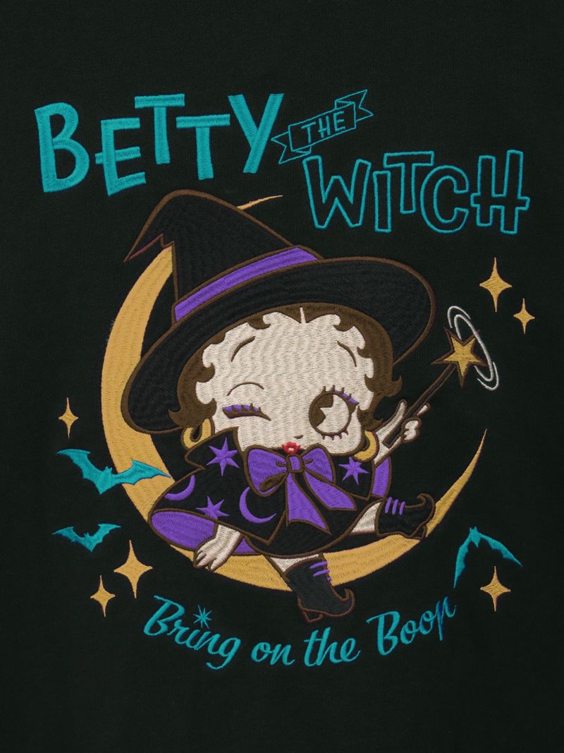 【BETTY BOOP】“BETTY THE WITCH”刺繍入りZIPパーカー〔別注〕