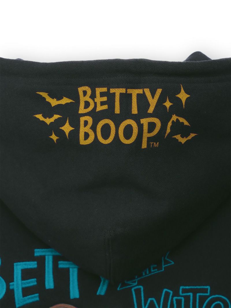 【BETTY BOOP】“BETTY THE WITCH”刺繍入りZIPパーカー〔別注〕