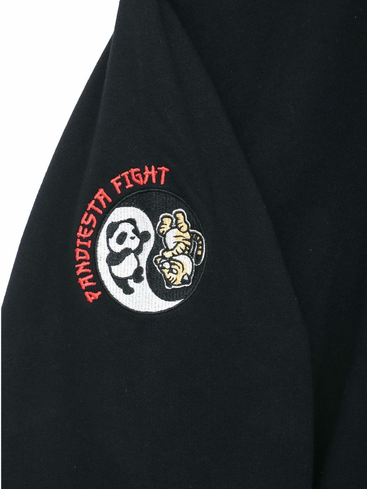 【PANDIESTA JAPAN】“ドラゴンパンダVSタイガーパンダ”刺繍入りZIPパーカー