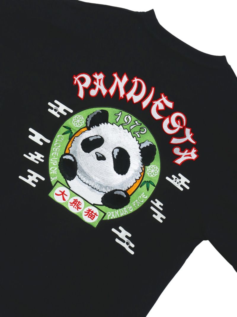  【PANDIESTA JAPAN】“リアル毛並みパンダさん”刺繍入り裏毛トレーナー