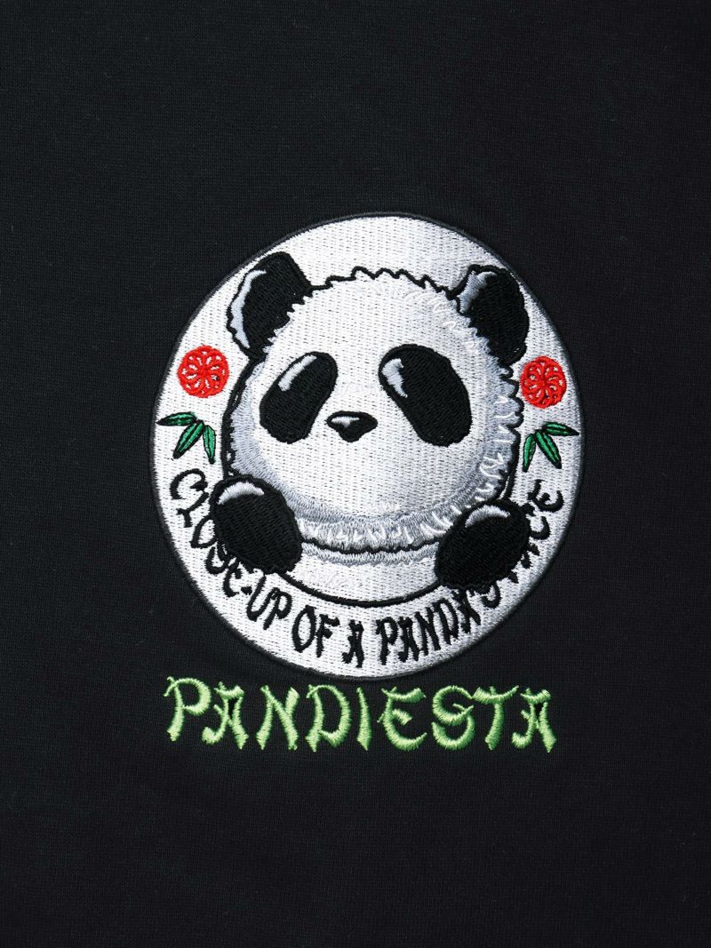  【PANDIESTA JAPAN】“リアル毛並みパンダさん”刺繍入り裏毛トレーナー