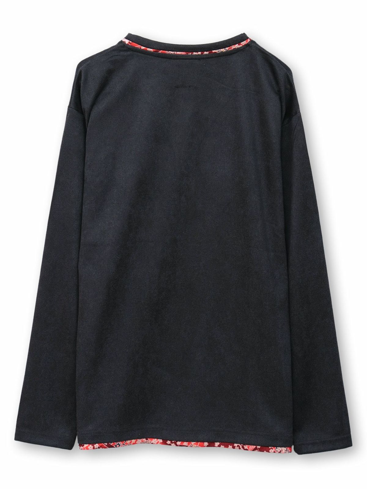 【雅結】桜刺繍 菊唐草刺繍フェイクスウェードロンT