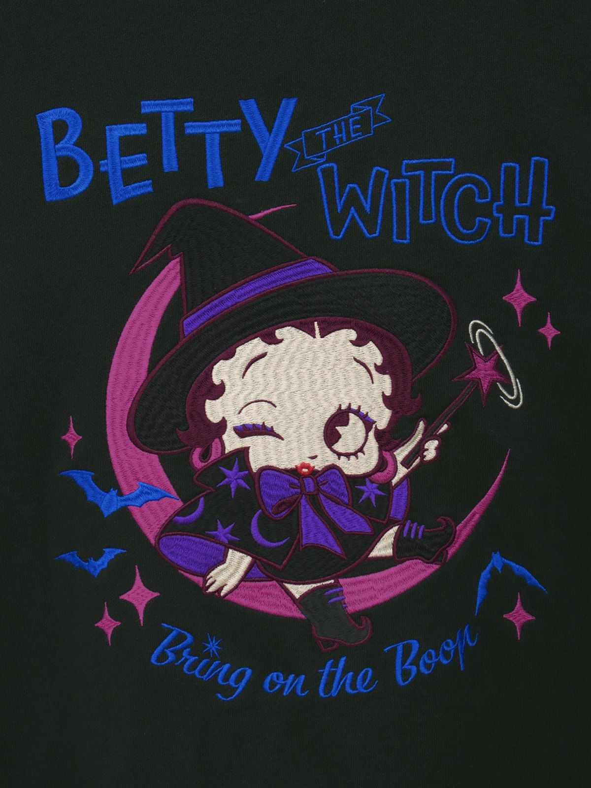 【BETTY BOOP】“BETTY THE WITCH”刺繍入りZIPパーカー〔別注：web限定カラー〕