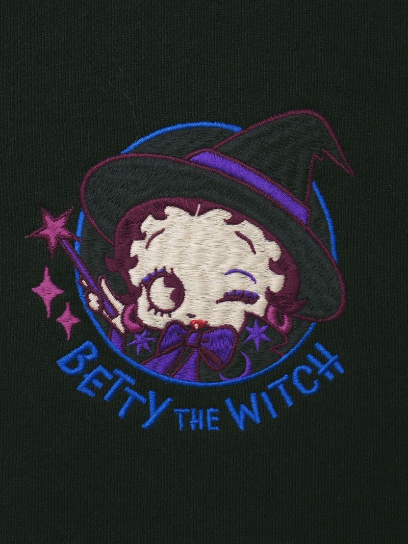 【BETTY BOOP】“BETTY THE WITCH”刺繍入りZIPパーカー〔別注：web限定カラー〕