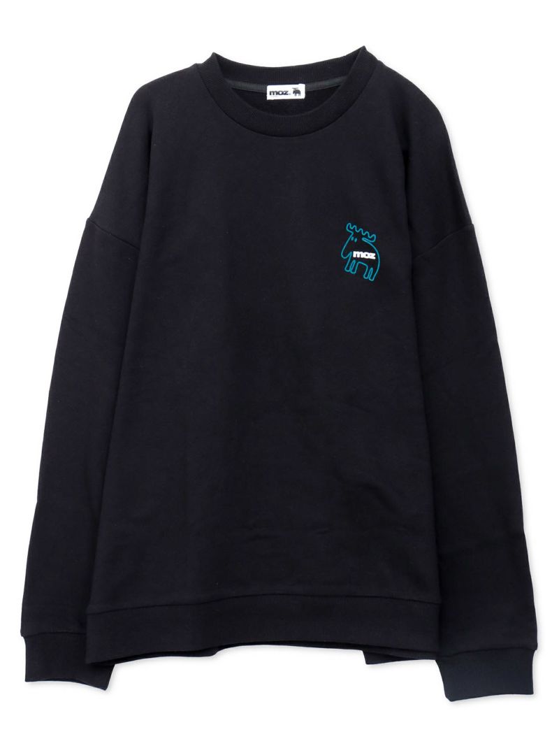  【moz】エルク フロッキープリントトレーナー〔別注〕