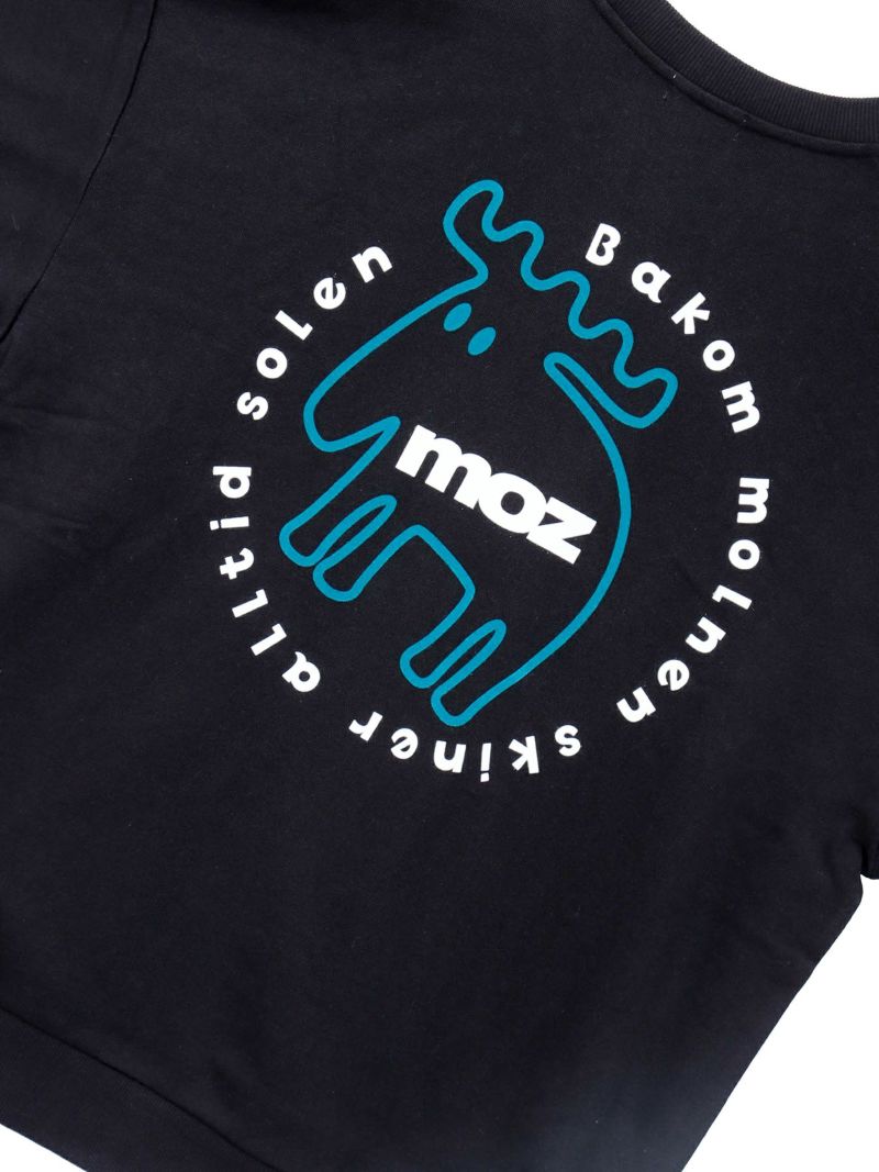  【moz】エルク フロッキープリントトレーナー〔別注〕