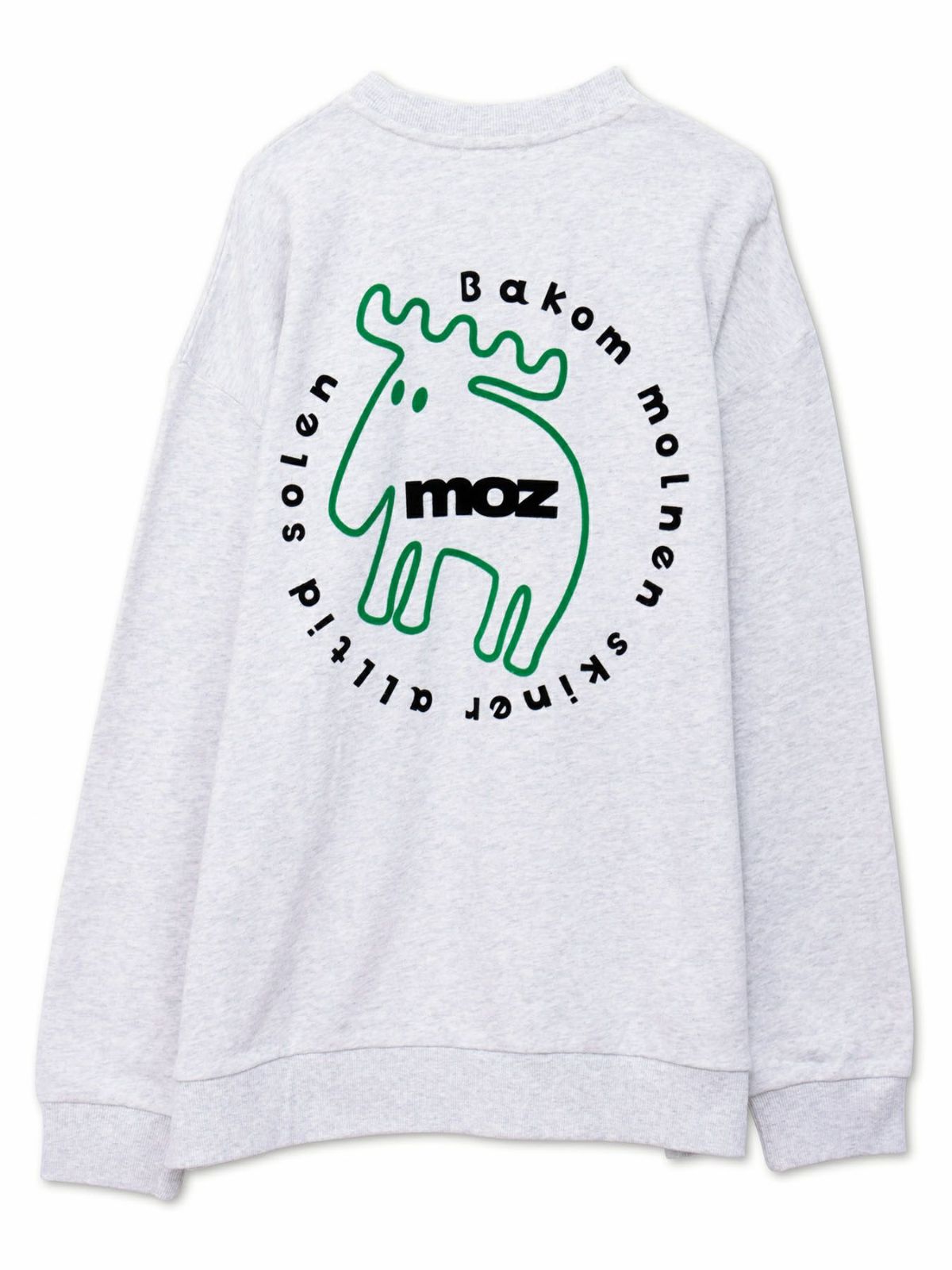  【moz】エルク フロッキープリントトレーナー〔別注〕