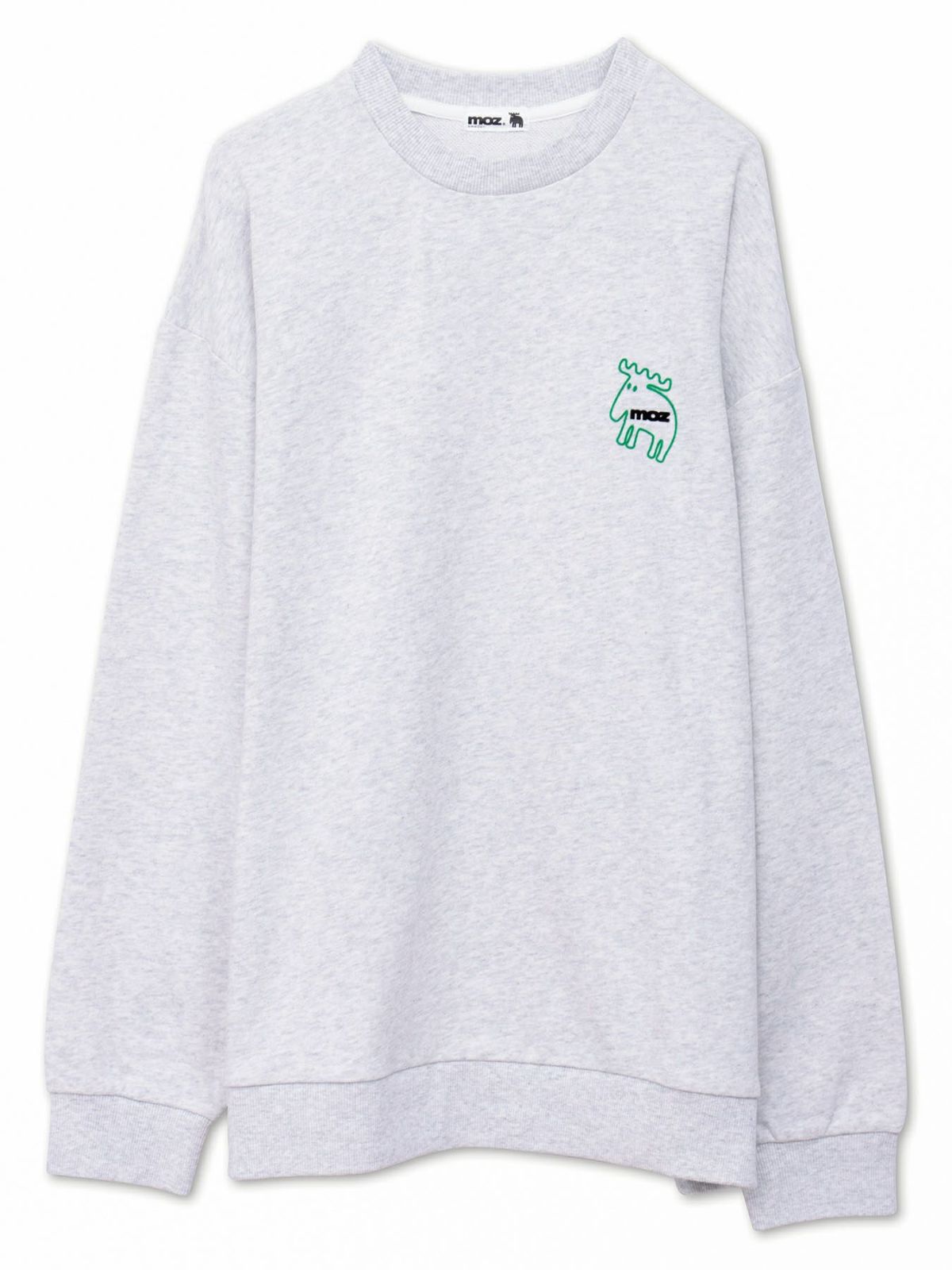  【moz】エルク フロッキープリントトレーナー〔別注〕