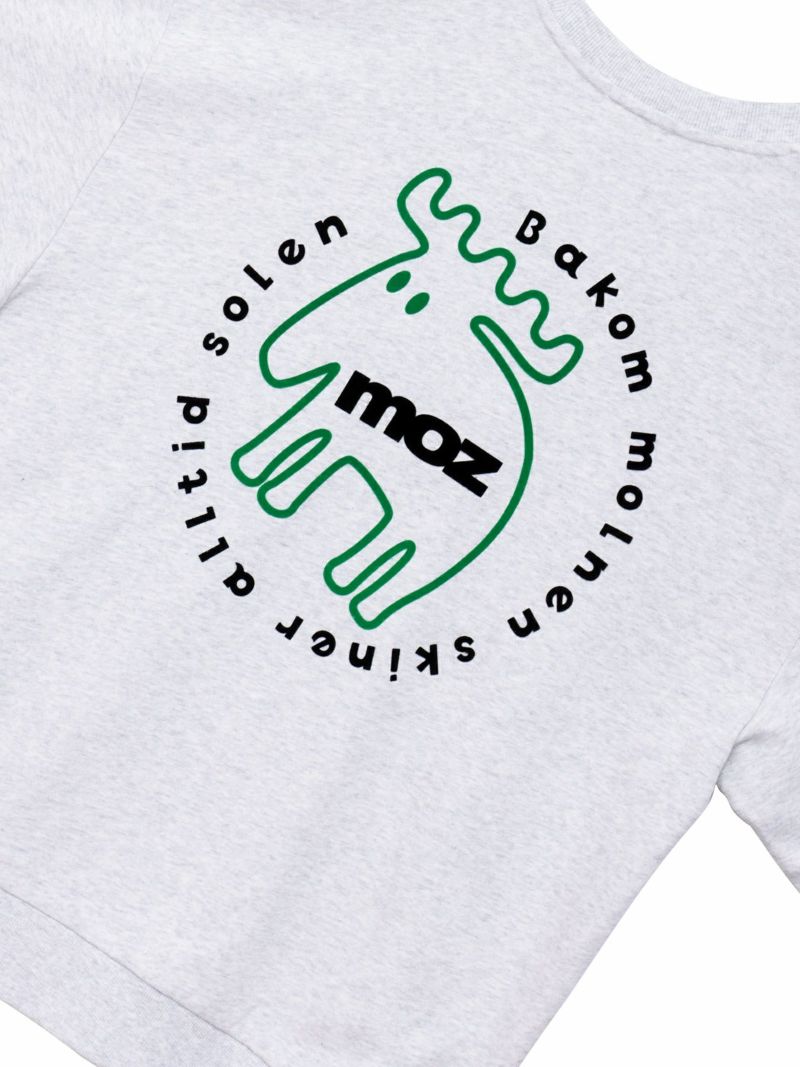  【moz】エルク フロッキープリントトレーナー〔別注〕